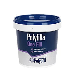 Polycell Trade Polyfilla One Fill Tub White 1Ltr