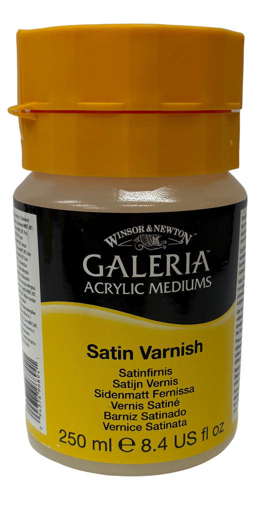 Winsor & Newton Galeria Satin Varnish on a white background