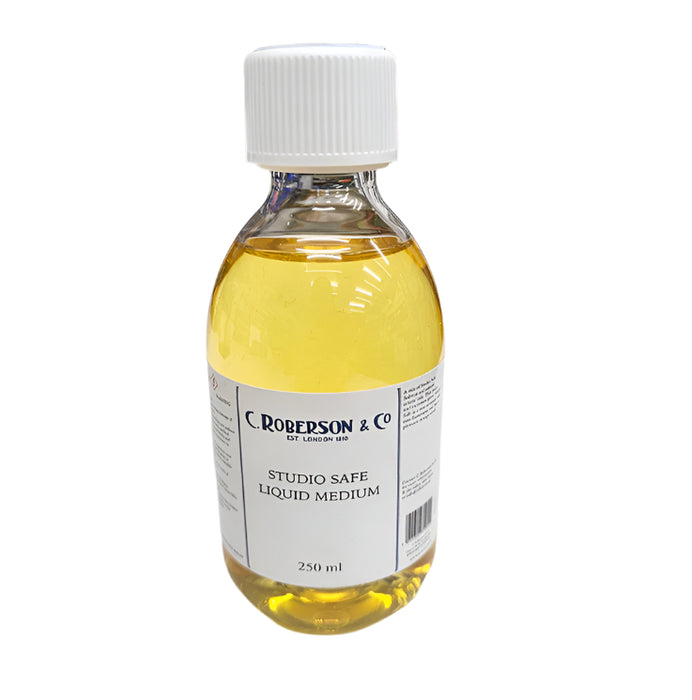 Bottle of studio safe medium