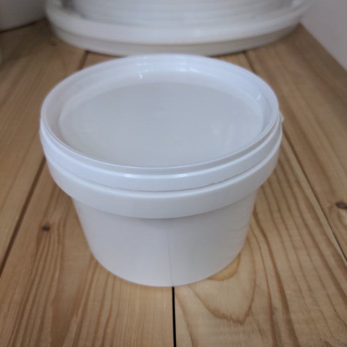 Small White Tub w/ Snap-on Lid