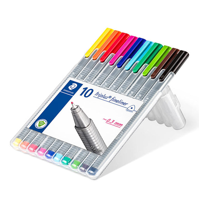 Staedtler Triplus Fineliners Set of 10 (Assorted Colours)