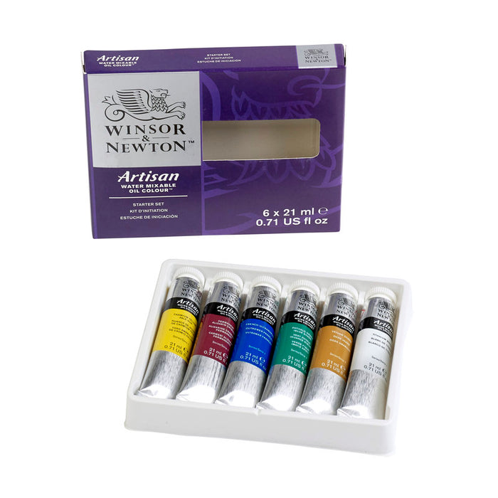W&N Artisan Watermixable Oil Paint 6x21ml Starter Set
