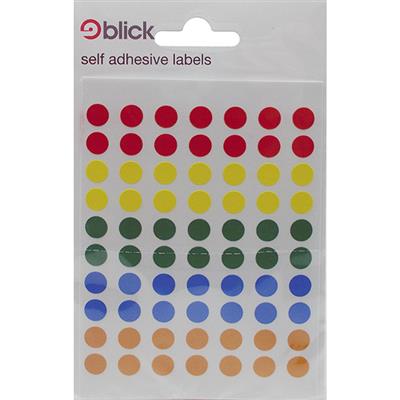 Assorted Colours Dot Stickers 8mm Diameter