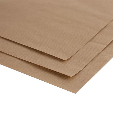 Brown Ribbed Kraft Paper 10 Sheet Packs