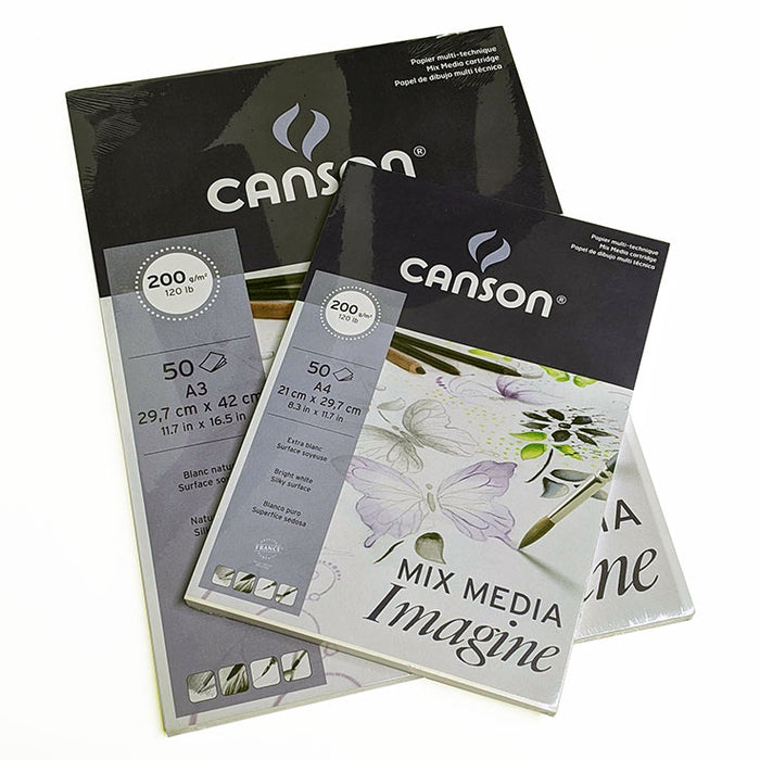 Canson Mixed Media imagine Pad A3 200gsm 50 Sheets painting drawing paper  pad