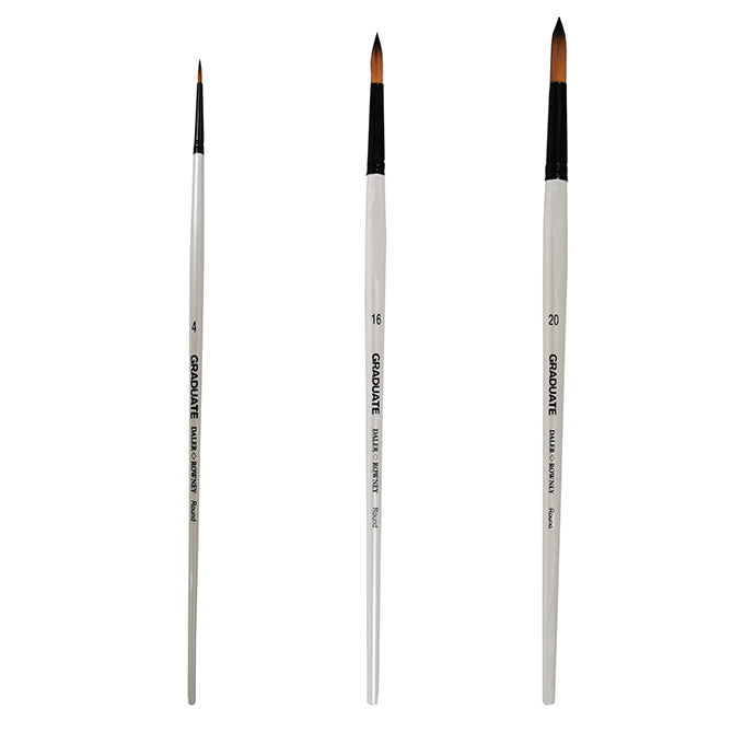 Graduate Brushes - Round (Long Handle, Synthetic)