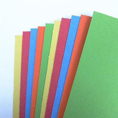 Recycled Coloured Card 10 Sheet Pack