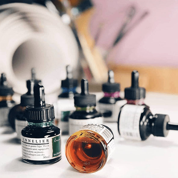 Sennelier Ink 30 Ml Bottle - Violet, High-Quality Drawing & Calligraphy Ink - View #9