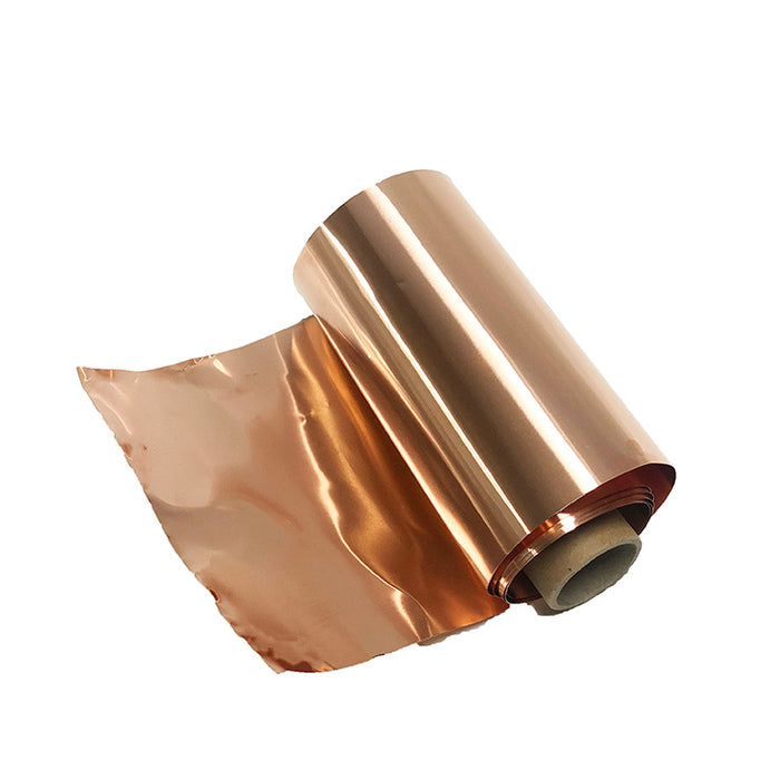 Copper foil roll, slightly unrolled