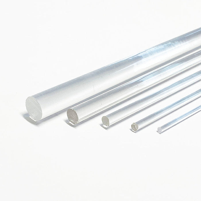 Clear Round Rod - Extruded Acrylic 1m Lengths
