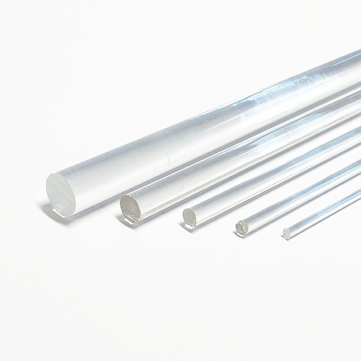 Solid Acrylic Rods Clear Acrylic Round Rod — ShopRCA