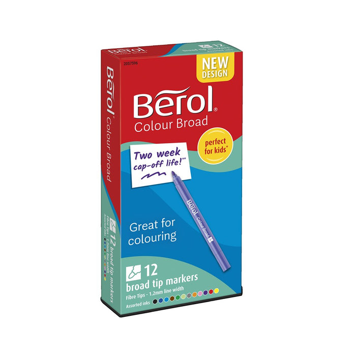 Berol Colour Broad Pens Assorted (12 Pack)