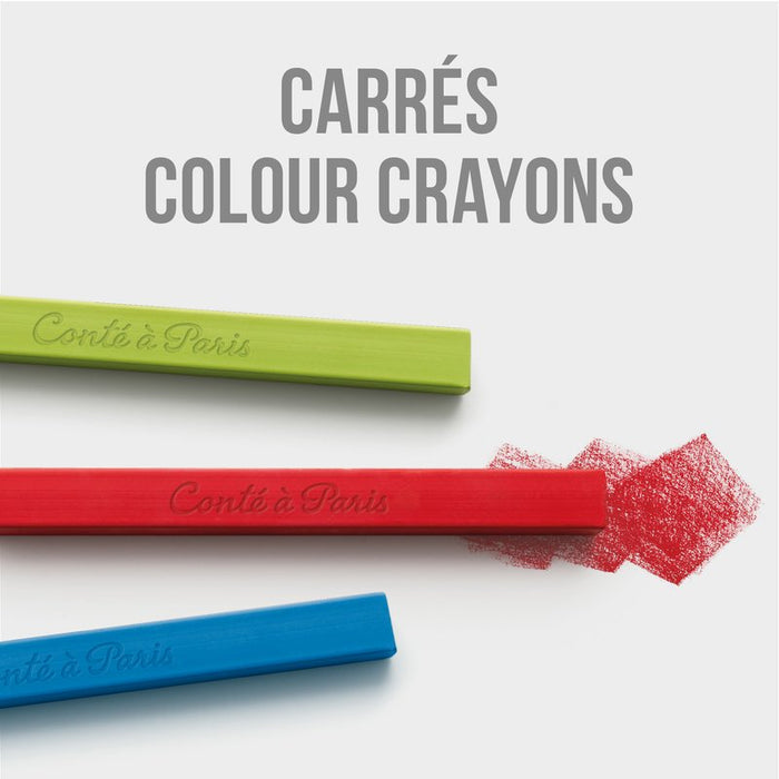 Conte Carres Crayons Assorted Colours 12 Pack