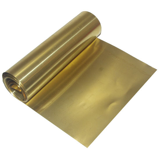 Brass foil roll, slightly unrolled